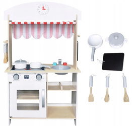 Drewniana kuchnia sklep dla dzieci stragan piekarnik akcesoria Ecotoys CA04063