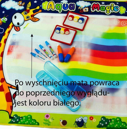 Mata wodna do rysowania malowania pisania dla dzieci 100x80cm akcesoria