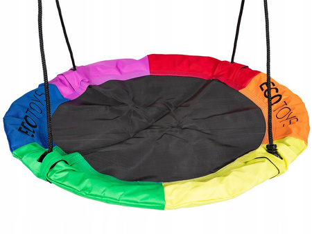 Huśtawka ogrodowa dla dzieci bocianie gniazdo Ecotoys multikolor 110 cm MIR6001-110 MULTI