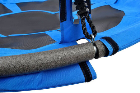 Huśtawka do ogrodu dla dzieci Bocianie gniazdo Krzesło wiszące niebieskie 110cm FUNFIT
