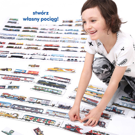 CzuCzu Puzzle Układam Pociągi 104 elementy + plakat