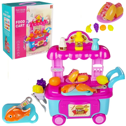 Supermarket sklep zabawkowy dla dzieci Kuchnia Fast Food na wózku z akcesoriami