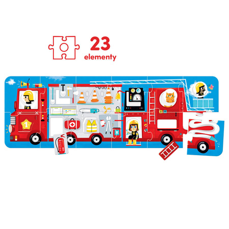 Czu Czu Puzzle z dziurką - Wóz strażacki 23 elementy