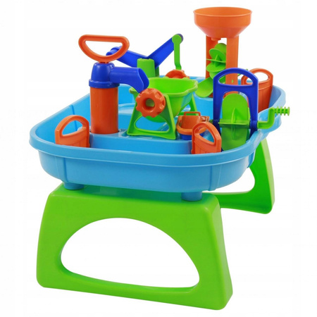 Stolik wodny zestaw do kąpieli i piasku WADER - POLESIE 40909 dla dzieci zabawki plac zabaw 