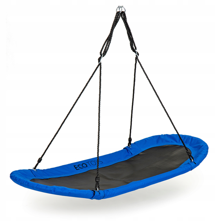 Duża huśtawka ogrodowa Bocianie gniazdo dla dzieci XXL Ecotoys niebieska MIR624 BLUE