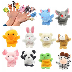 Pluszowe pacynki na palce zabawa dla dzieci kukiełki teatrzyk 10 sztuk zwierzęta