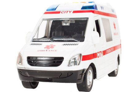 Interaktywna Karetka ambulans z dźwiękiem i napędem 1:16