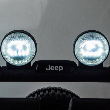 Samochód na akumulator Jeep Wrangler Rubicon pomarańczowy elektryczny Auto dla dzieci 2 silniki światła LED