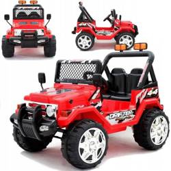 Samochód na akumulator Jeep Raptor elektryczny Auto dla dzieci czerwony S618 EVA