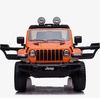 Samochód na akumulator Jeep Wrangler Rubicon pomarańczowy elektryczny Auto dla dzieci 2 silniki światła LED