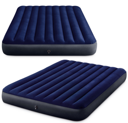 Dmuchany materac INTEX dwuosobowy do spania Łózko pompowane granatowy 64759