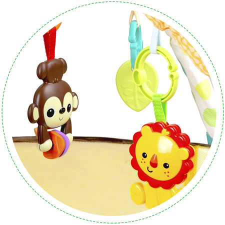 Wielofunkcyjna mata edukacyjna dla dzieci kojec lew piłki piłeczki maskotki Ecotoys