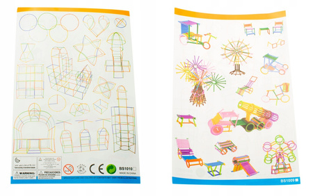 Słomki do budowania edukacyjne klocki konstrukcyjne dla dzieci zestaw 1000 elementów