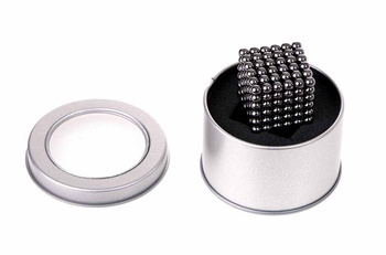 Neocube kulki magnetyczne 5 mm dla dzieci klocki konstrukcyjne puzzle 3D 216 elementów srebrne