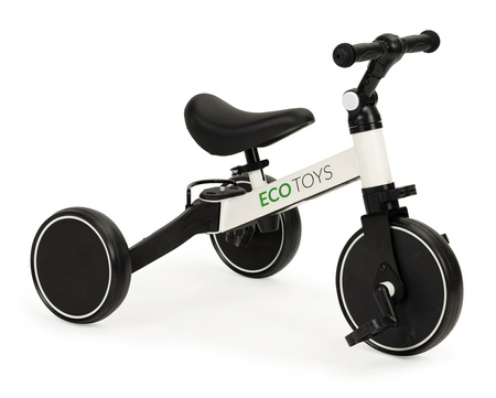 Rowerek biegowy z pedałami Rower trójkołowy dla dzieci 4w1 Ecotoys YM-BB-6 WHITE