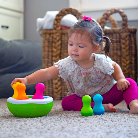 Kolorowe Wańki Wstańki SpinnyPins Sorter kształtów dla dzieci Fat Brain Toys FA248-1