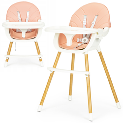 Krzesełko Fotelik do karmienia z tacką dla dzieci różowy Ecotoys HA-004 PINK