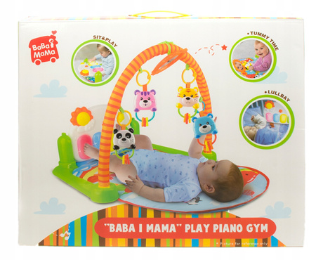 Mata edukacyjna dla dzieci muzyczne pianinko pianino pałąk grzechotki dla dzieci 3w1 