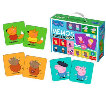 Gra pamięciowa Memos Świnka Peppa dla dzieci Trefl classic & plus
