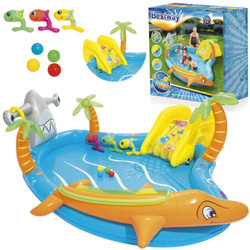 Dmuchany basen ogrodowy dla dzieci Wodny plac zabaw ze zjeżdżalnią Bestway