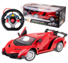 Zdalnie sterowany duży samochód Lamborghini RC Winner Racing 3 dla dzieci czerwony 1:16