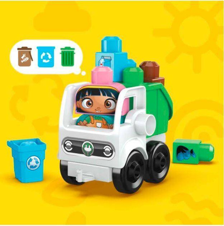  Mega Bloks Green Town - Eko śmieciarka 19 elementów