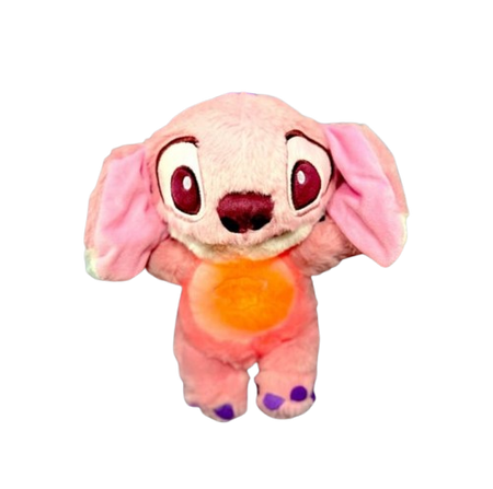 Przytulanka dla dzieci miś szumiś oddychający grający Stitch różowy