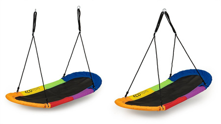 Duża huśtawka ogrodowa Bocianie gniazdo dla dzieci XXL Ecotoys multikolor MIR624 MULTI