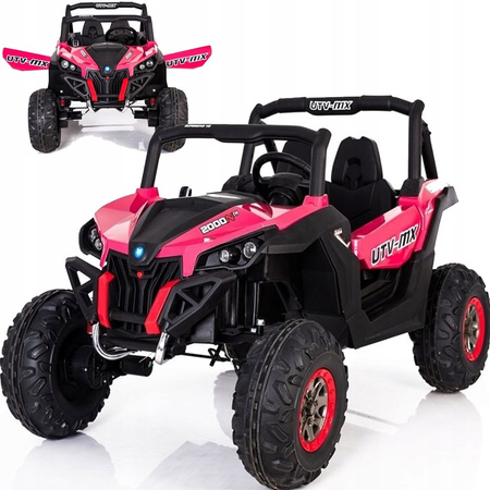Auto na akumulator samochód terenowy dla dzieci różowy Jeep XMX603 4 silniki światła LED