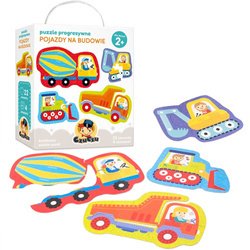 CzuCzu Puzzle progresywne - Pojazdy na budowie 22 elementy