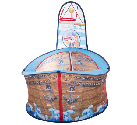 Kojec dla dzieci Suchy basen z piłkami Plac zabaw Koszykówka Kosz do gry w kosza Statek piracki 