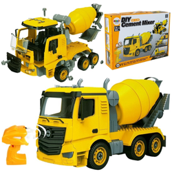 Auto RC dla dzieci Betoniarka zdalnie sterowana do skręcania DIY 50 elementów