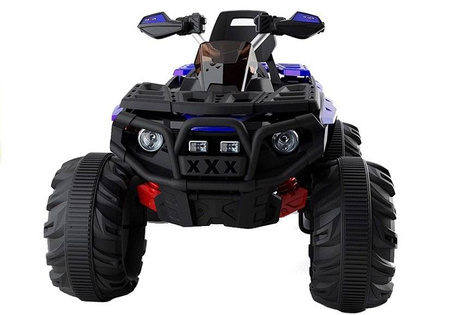 Niebieski elektryczny pojazd quad na akumulator dla dzieci światła LED BBH3588 