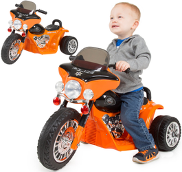 Policyjny motocykl elektryczny Motor na akumulator dla dzieci Dwa biegi pomarańczowy JT568