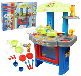 Duża kolorowa kuchnia dla dzieci z piekarnikiem i 29 akcesoriami