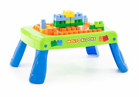 Stoliczek edukacyjny dla dzieci Zestaw klocków do układania 20 elementów Molto Blocks
