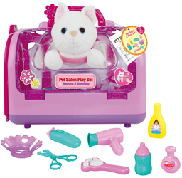 Zestaw dla dzieci Salon piękności z kotkiem i akcesoriami Transporter