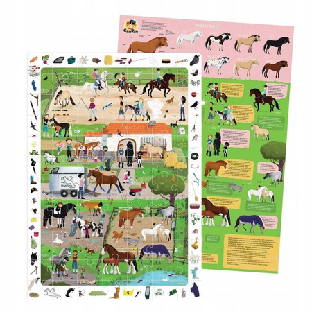 CzuCzu Puzzle obserwacyjne Stadnina koni 84 elem + plakat