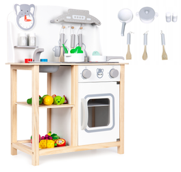 Drewniana zabawkowa kuchnia dla dzieci akcesoria do gotowania Ecotoys CA12015