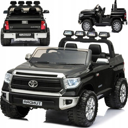 Czarna Toyota Tundra samochód elektryczny auto na akumulator dla dzieci 2 silniki dźwięk światła LED