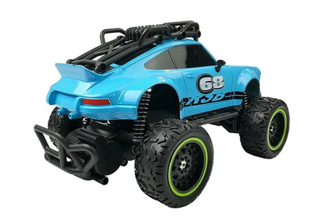 Duży terenowy samochód zdalnie sterowany dla dzieci Beetle RC 1:18 2,4GHz niebieski 