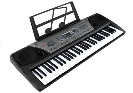 Elektroniczne organki keyboard pianinko dla dzieci z mikrofonem zasilacz stojak na nuty