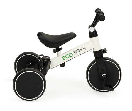 Rowerek biegowy z pedałami Rower trójkołowy dla dzieci 4w1 Ecotoys YM-BB-6 WHITE