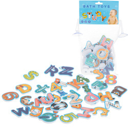 Naklejki puzzle piankowe do kąpieli wanny alfabet + liczby
