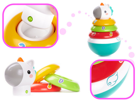 Wańka wstańka edukacyjny Jednorożec tęczowy