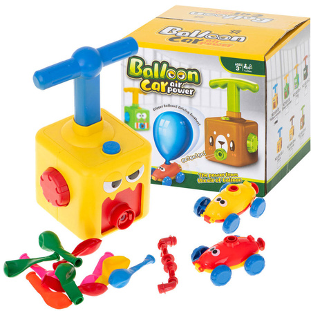 Zestaw aerodymnamiczna wyrzutnia samochodów na balony 16elem.