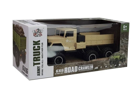 Zdalnie sterowany samochód wojskowy Ciężarówka dla dzieci Auto RC 1:12 2,4GHz pustynny