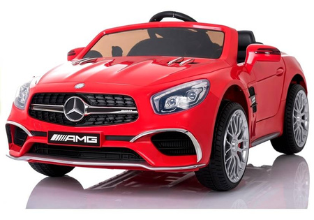 Samochód na akumulator Mercedes SL65 elektryczny Auto dla dzieci światła LED czerwony