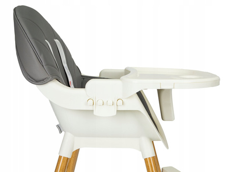 Krzesełko Fotelik do karmienia z tacką dla dzieci szary Ecotoys HA-004 GRAY