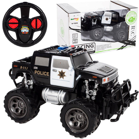 Samochód RC Zdalnie sterowany terenowa policja czarna
